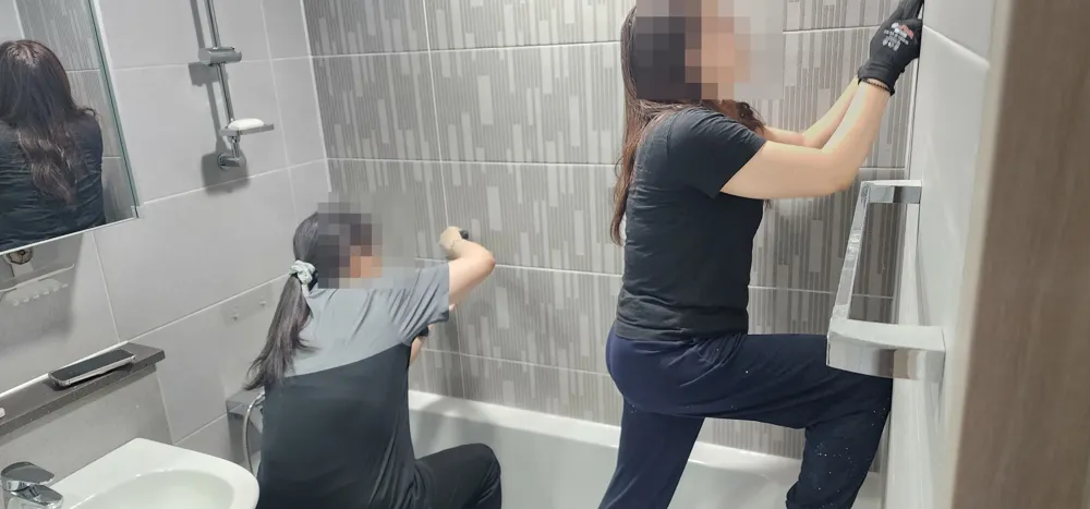 줄눈 시공 현장